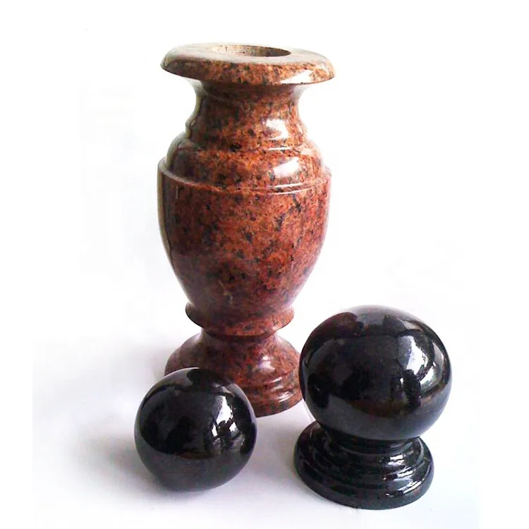 
buy wholesale flamed polished cheap natural red grey black labradorite granite stone vases 