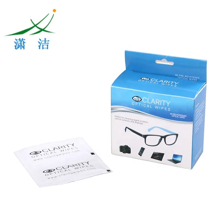 
OEM&ODM Custom Logo Pre Moistened Optical Computer/Camera/Glasses Lens Cleaning Wet Wipes 