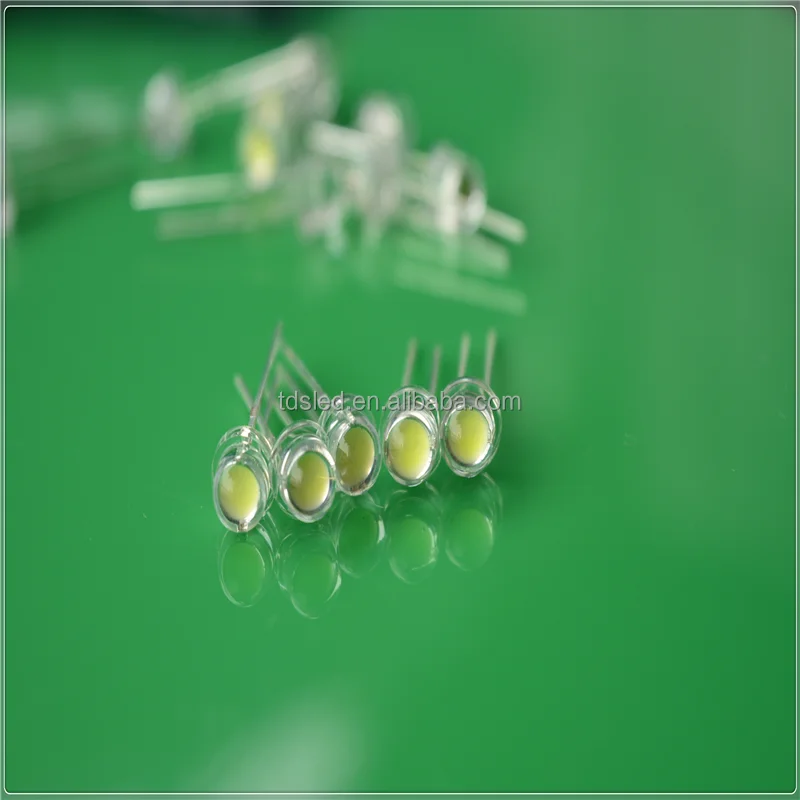 605nm - 610nm 4.8mm orange color strawhat led lamp 120 degree beam angle