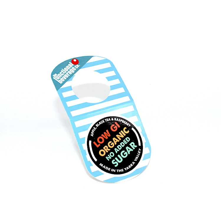 custom different style art paper tag & glossy finish beer bottle neck swing tag & logo printed bottle hangtags