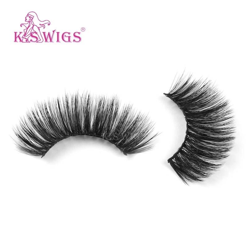 
K.S WIGS 6D Cheap Mink Eyelashes Mink Eyelashes Pack Faux Mink Lashes 6d Synthetic False Eyelashes 