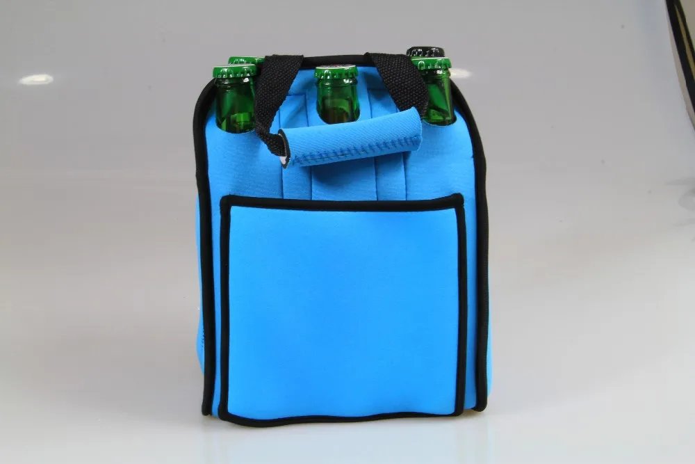 Beer Bottle Holder Neoprene Bag 6 Pack Bottle Can Wine Carrier Tote