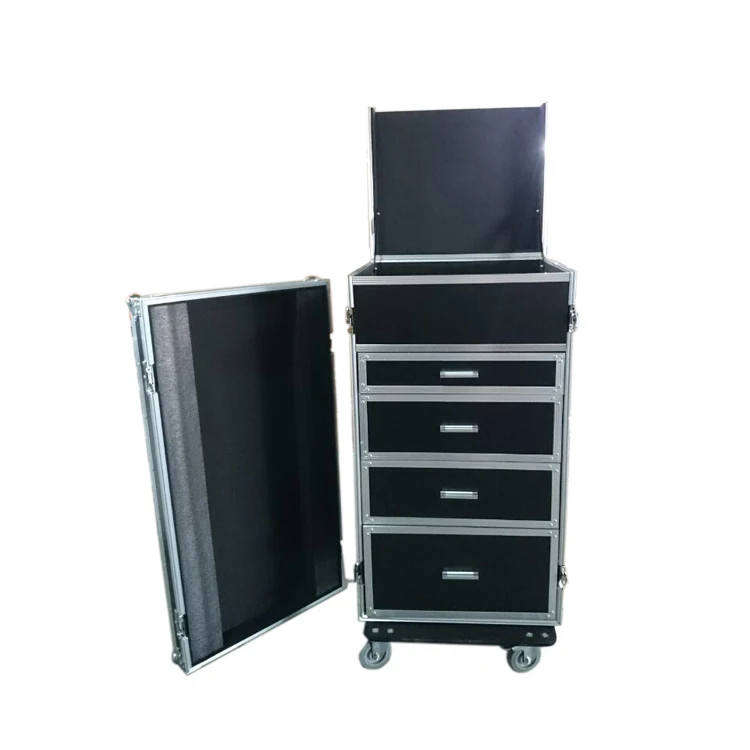 Hard case flight tool boxes with 4 drawers