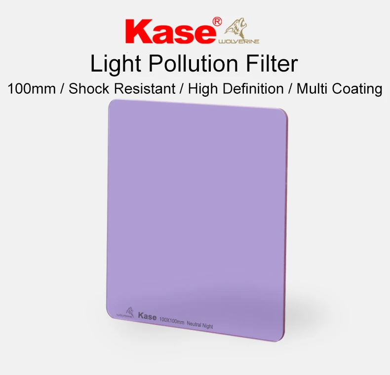 Kase 100X100MM Light Pollution Filter Neutral Night Filter Square Filter For Night Photography