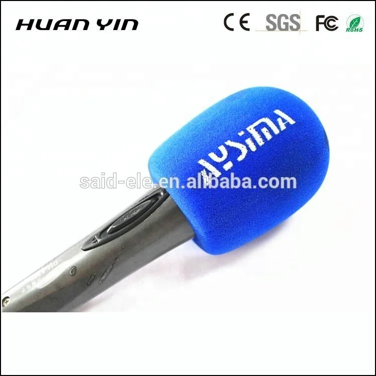TV Microphone printed foam windscreen mic sponge cover flags