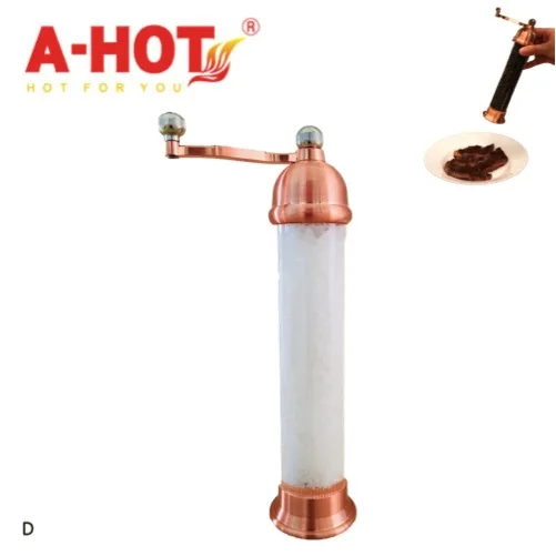 Hot Sale Acrylic Body Rose Gold Color Pepper Salt Grinder Mill