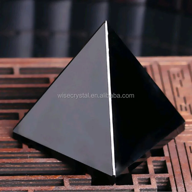 Quartz positive energy healing obsidian crystal pyramid Wholesale chakra
