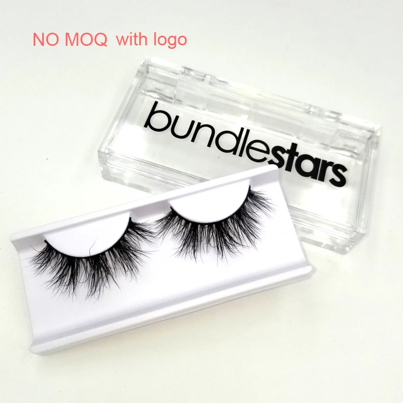 2019 new style no MOQ plastic clear eyelash packaging box 3D  mink eyelashes with logo