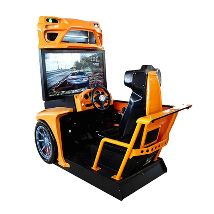 Racing simulator cockpit driving equipment coins operated arcade racing car game machine