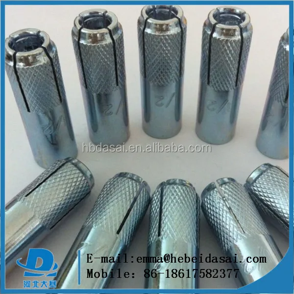 Drop in anchor carbon steel expansion anchors bolt for structure