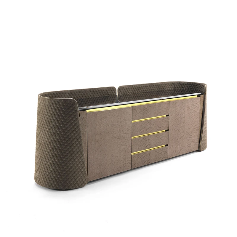 Natural Marble Luxury Sideboard Buffet Cabinet Sideboard Furniture for Dining Room