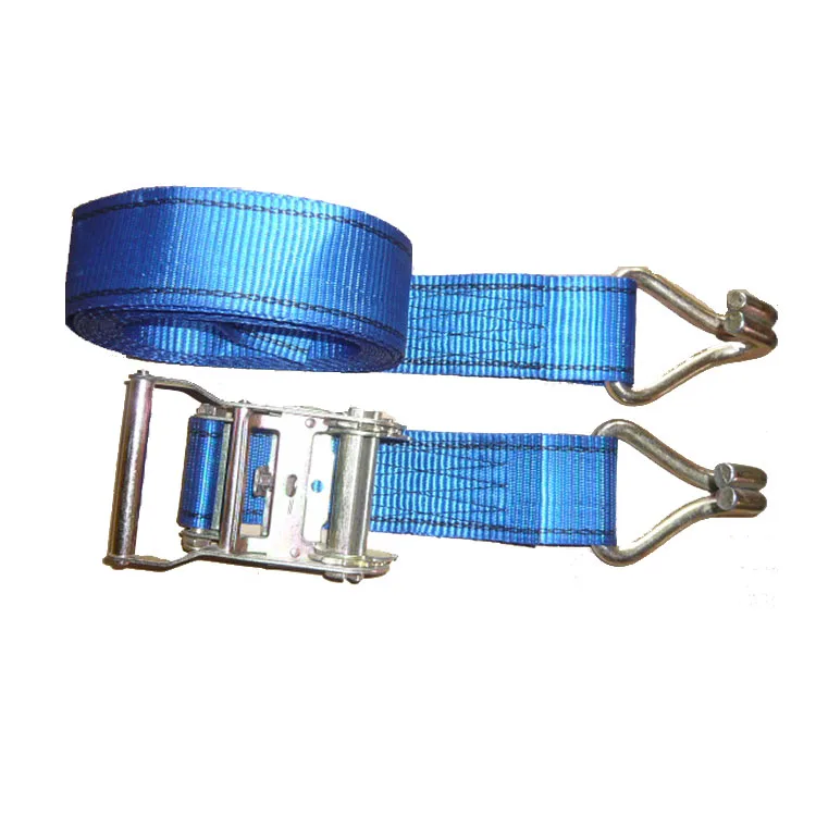 Direct manufacturer double j hook ratchet tie down lashing strap cargo straps