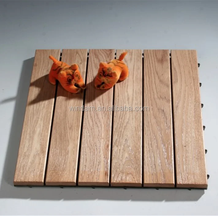 
 Настил из массива дуба для балкона  