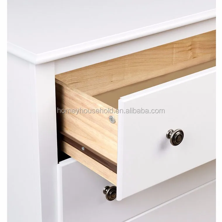 Kids bedroom furniture white 5 drawers chest modern living room cabinet design