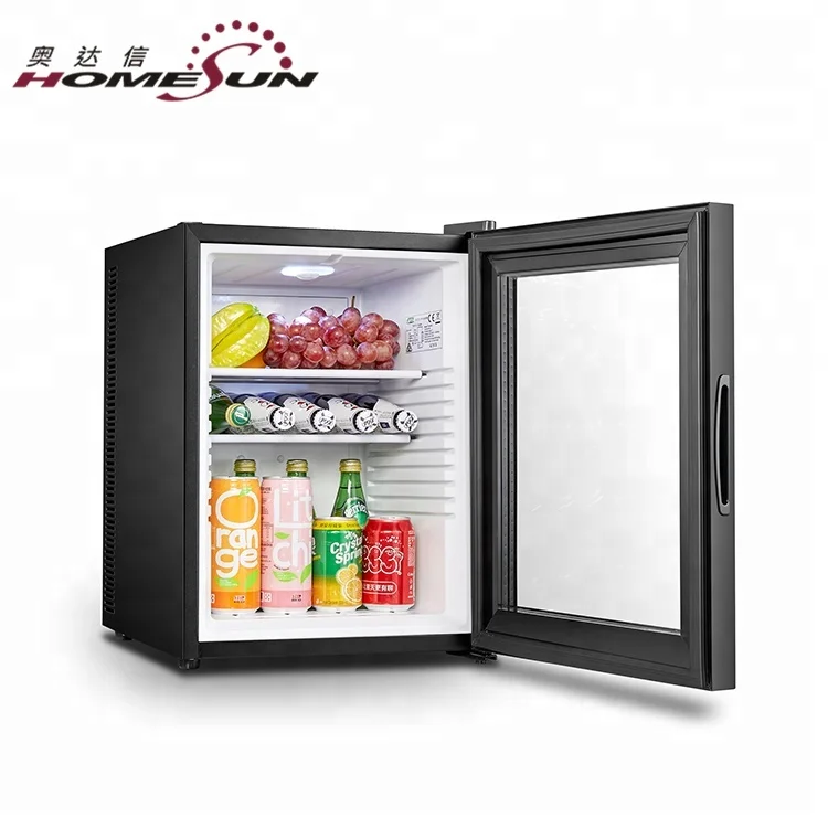 40L Heat-Pipe Technology  Hotel Mini Fridge System, Hotel Room Glass Door Minibar Hotel Thermoelectric Minicooler