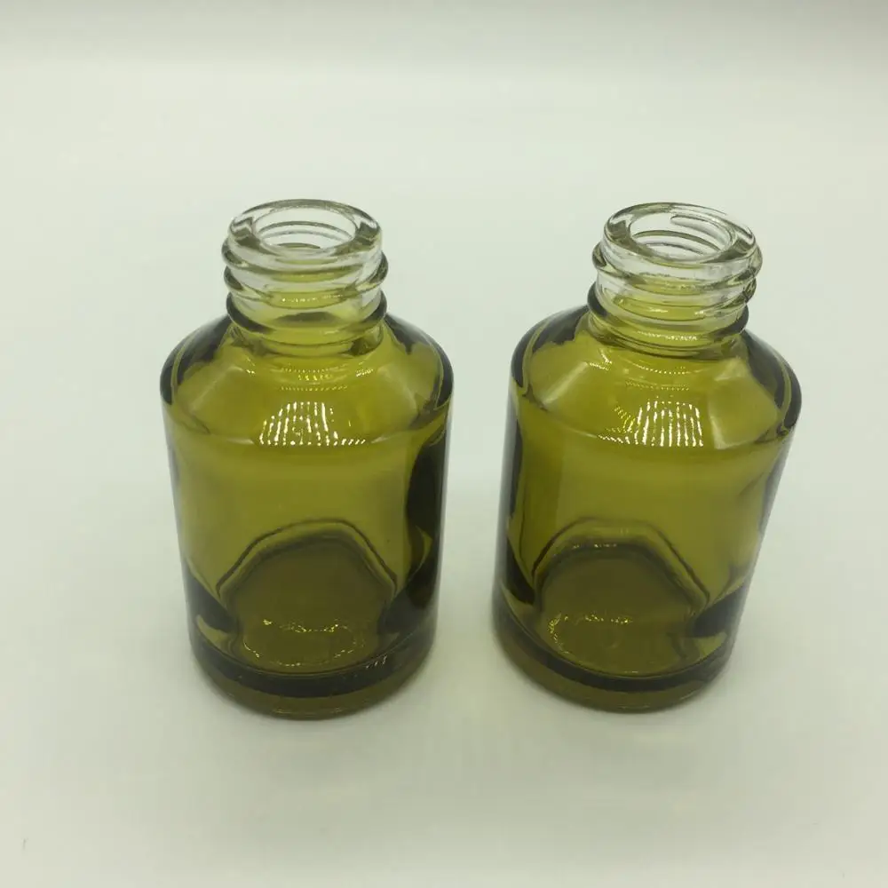 1oz 30ml green glass oil slant shoulder dropper bottle for essential oil