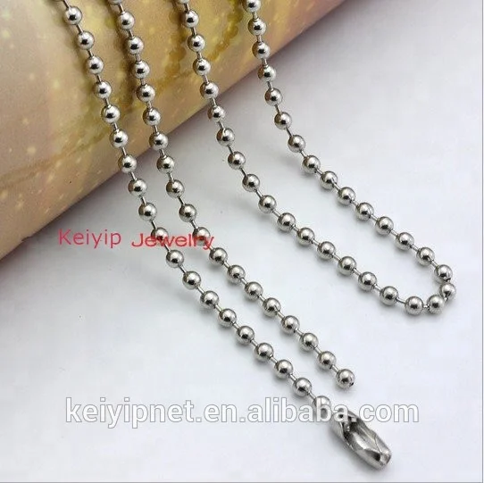 1000 feet 2.4mm silver ball chain with 500 FREE connectors