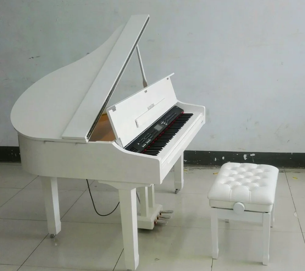 SPYKER HD-W100 Smart Digital Grand Piano 88 Keys Weighted Keyboard Red Polish Synthesizer