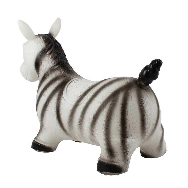 jumping and bouncing animal toys  big inflatable pvc zebra toy for 3-10 years old children