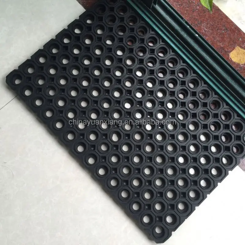 Heavy Duty Hexagon Holes Outdoor Rubber Mats