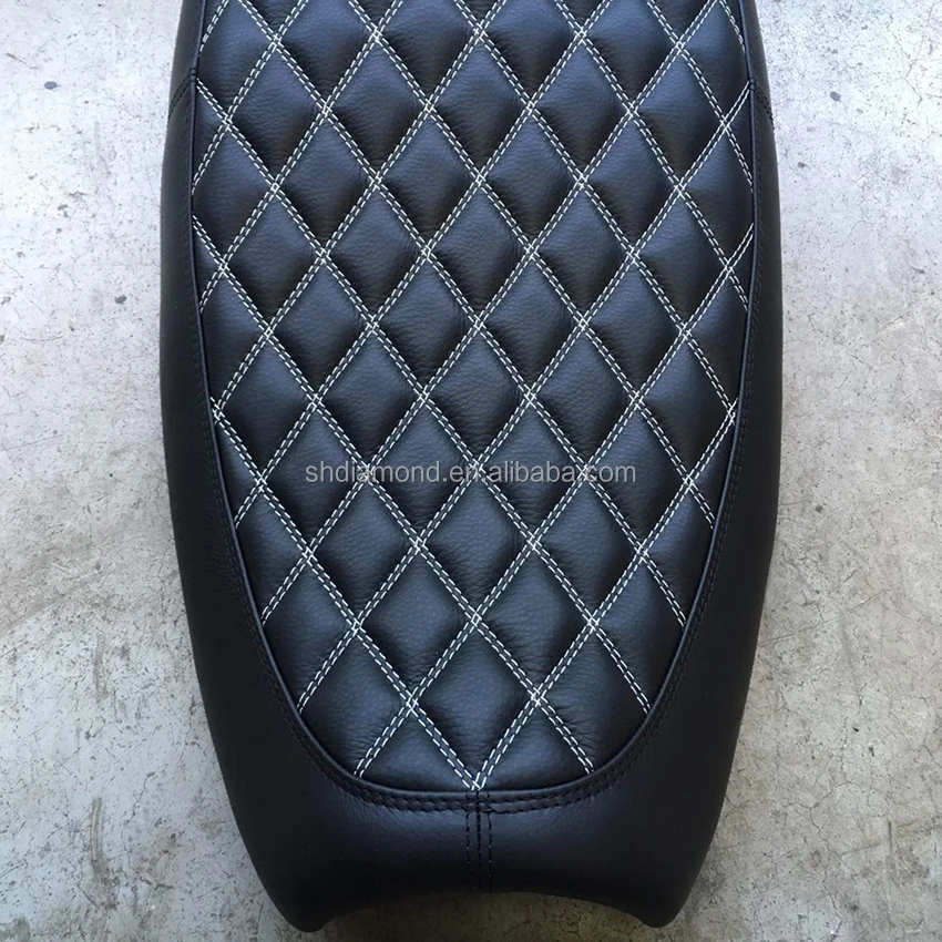 Bonneville T100 Leather custom scrambler seat Cushion/Thruxton saddle/triumph streettwin900 Seat/T120 classic diamond selle