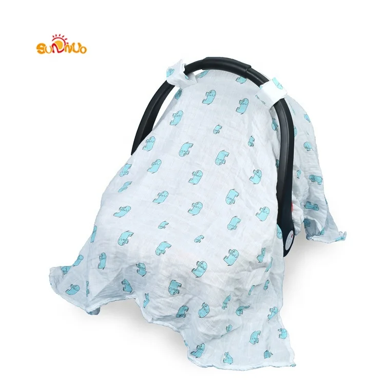 2019 Multifunctional Muslin Carseat Canopy for Infant Car Seats - Universal Fit Carseat Cover