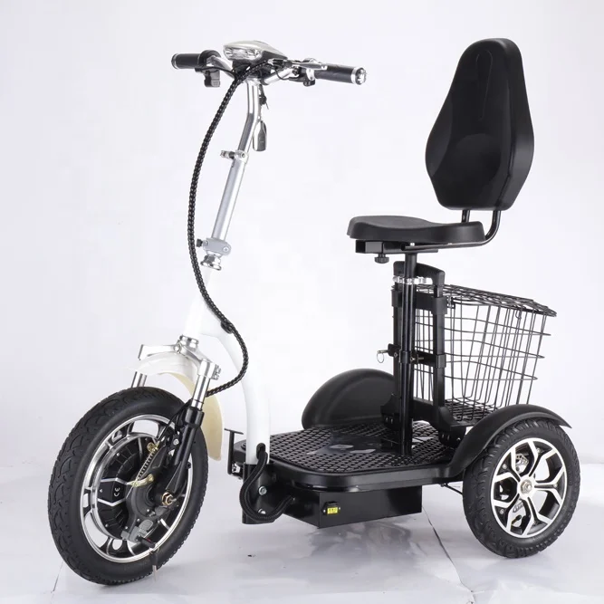 Hot selling 48V 500W 800w handicapped tricycle 3 wheel disabled foldable electric mobility scooter for adults