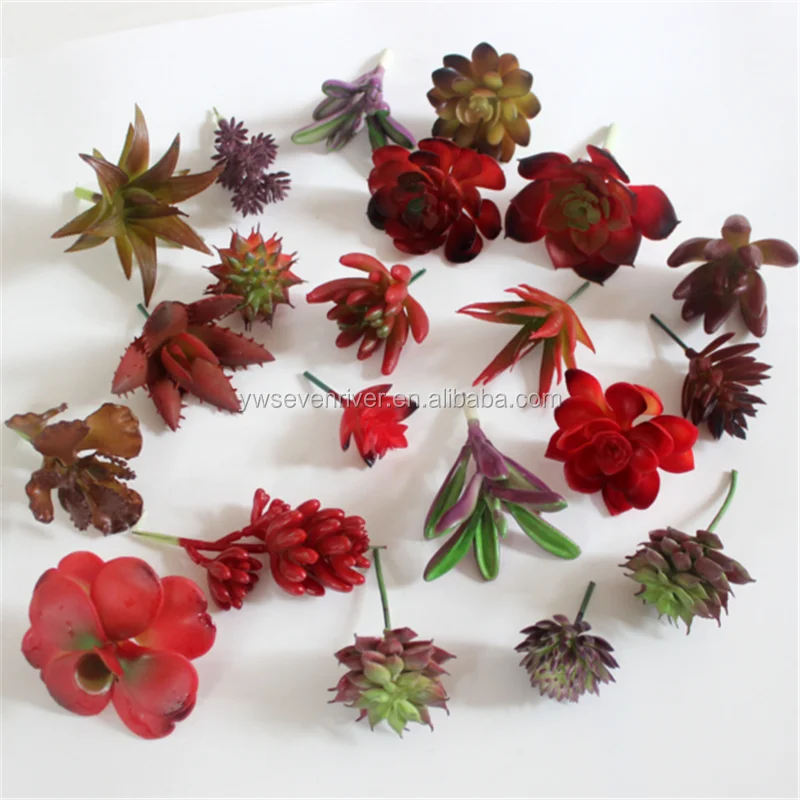 Factory mini fake plants plastic  artificial succulent plants for decoration