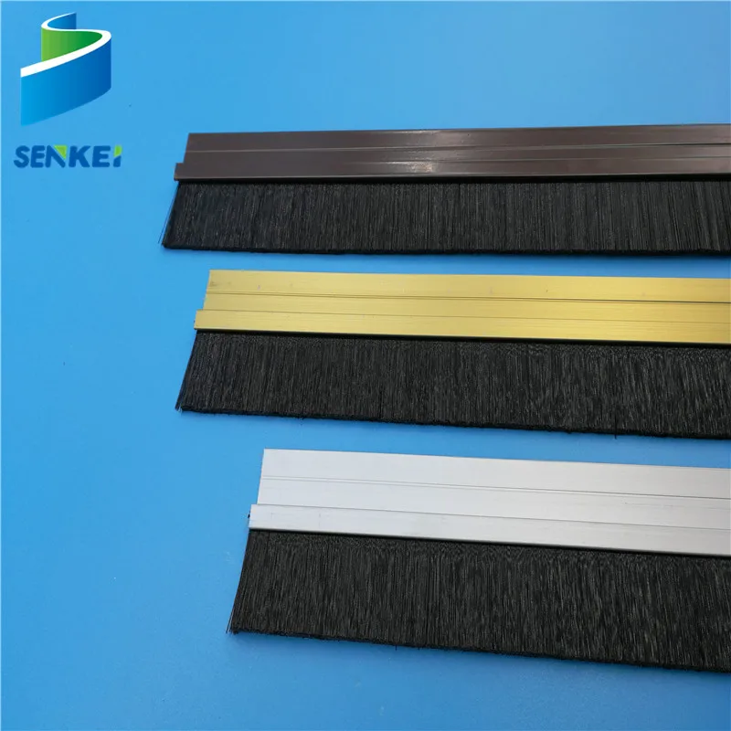 
Factory Wholesale Export To Qatar Self Adhesive Rubber Sheet Aluminum Alloy Brush Door Window Sealing Brush Strip PVC Brush 