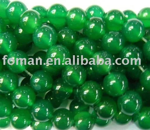 10mm round green onyx gemstone beads