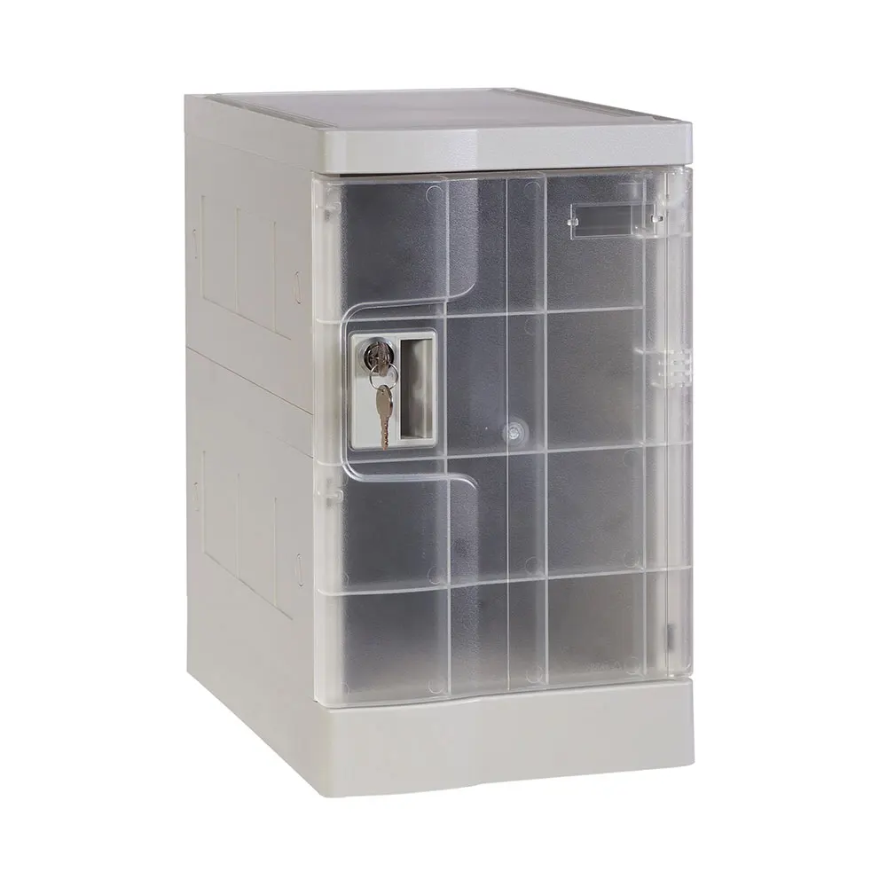 transparent mini small abs plastic automatic home safety shoe box locker