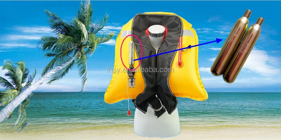 Inflatable life Jacket Parts 33g co2 cylinder adapter from China