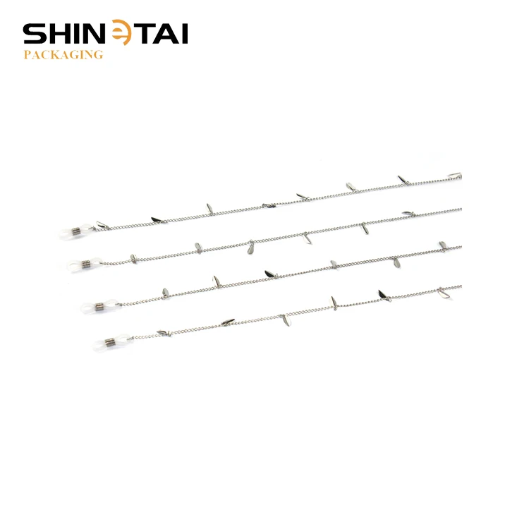 Shinetai Gold Beaded Eyeglass Sunglasses Copper Chain Strap Cord Retainer