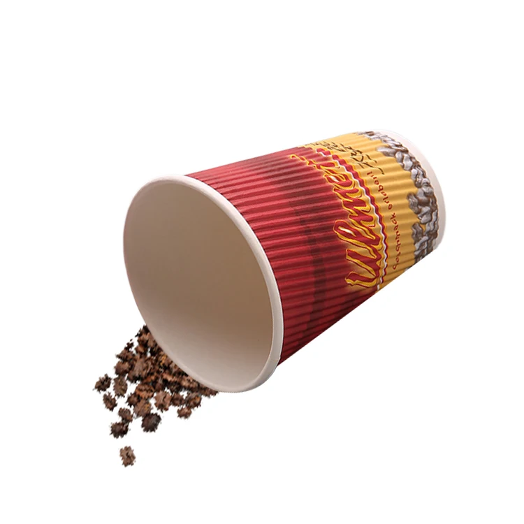Hot drink paper cup, thick wall disposable paper tea cup, custom printed espresso paper cup