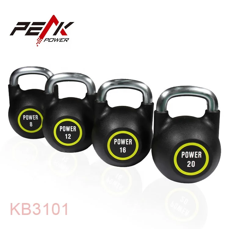 PeakPower High Quality  Hot Sale Custom Logo Glittering Urethane KettleBell