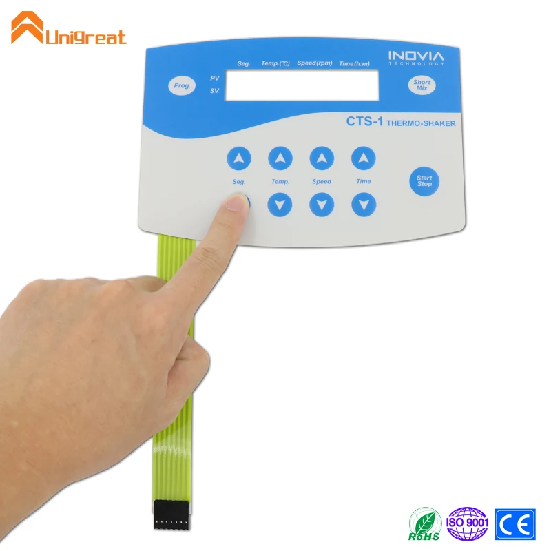 Free design samples High best quality thin film plastic dome membrane switch keyboard