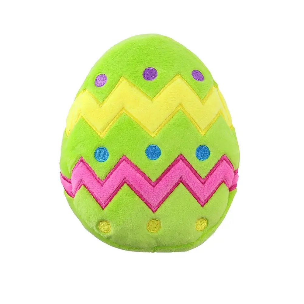 Пасхальные мягкие игрушки в виде яйца для собак, жевательные игрушки, пищалки, интерактивные плюшевые игрушки для собак