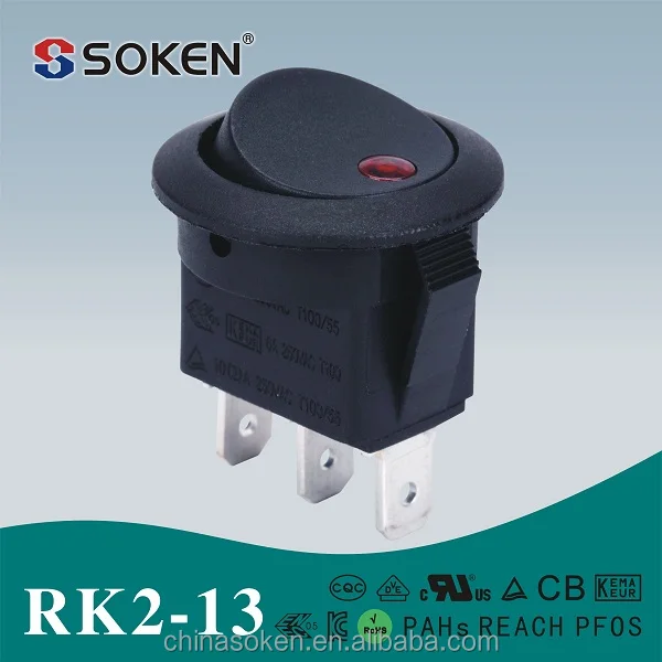 RK2-13 точка подсветкой rocker switch 250vac 10a RoHS UL одобрил