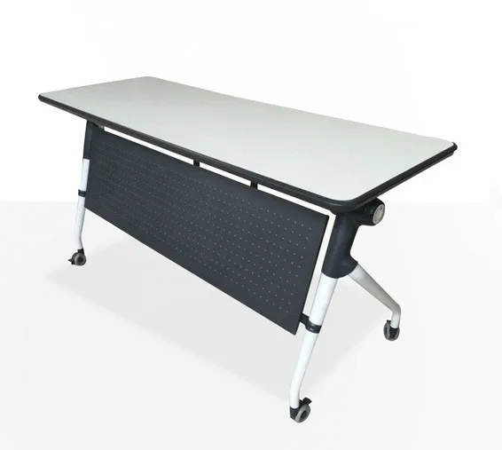 Removeable Office Furniture Conference Room Training Desk Folding Extendable Table With Wheels