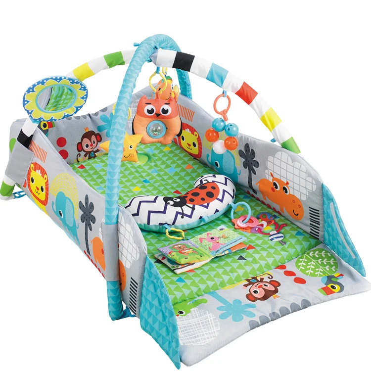 crawling play carpet activity baby cotton play mat with sides