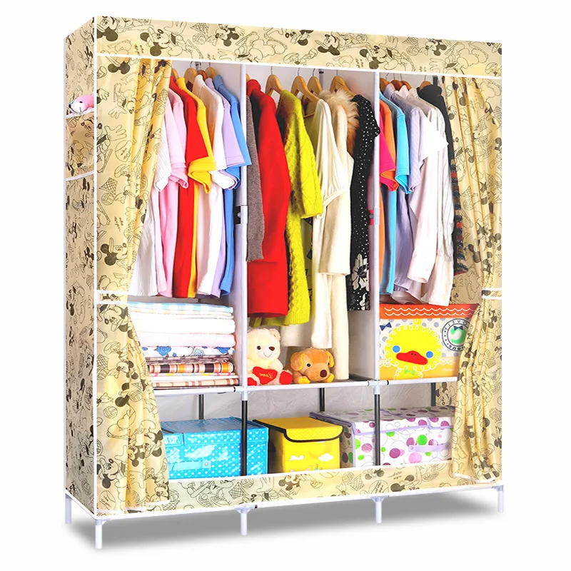 Foldable simple wardrobe Metal wardrobe closet cabinet