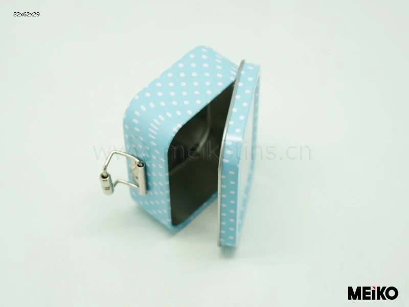 custom tin gift jewelry box with metal clasp