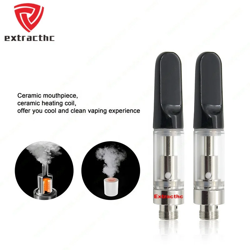 
Glass cartridge vape 0.5/1ml thick cbd oil tank Custom Logo vaporizer empty cartridge refillable vape cartridge 