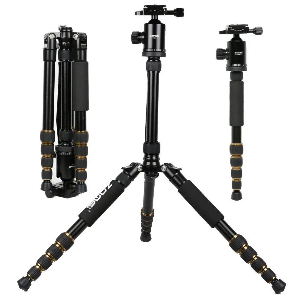 Aluminum alloy camera tripod panoramic ball head professional portable camera tripod travel photo tripod for dslr camera