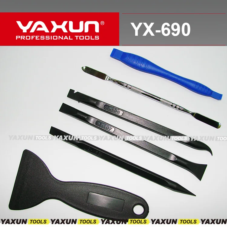YAXUN High Quality 7 in 1 Disassemble Tools Set Repairing Superhard carbon fiber Tool Kit For iPhone iPad Samsung Hand tool set