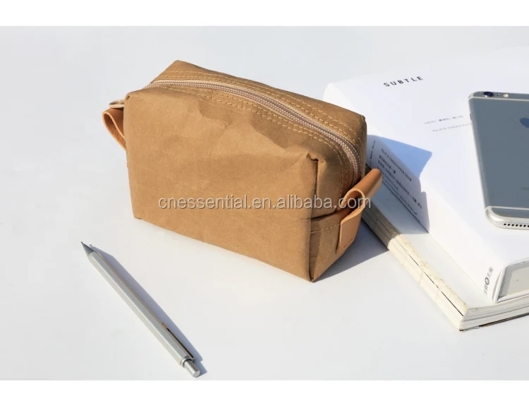 New novelty custom washable paper pencil case bag for teenagers