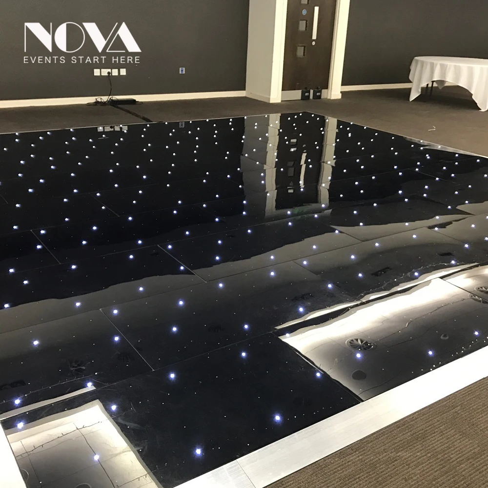 Wedding/disco/party/club Portable Dance Floor Black Led Starlit Dance Floor