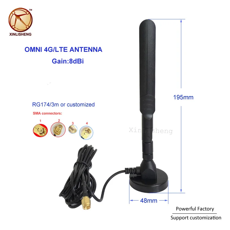 High gain 8dbi omni ts9 4g lte external antenna 2600 mhz for 4G Cell Phone Singal Booster