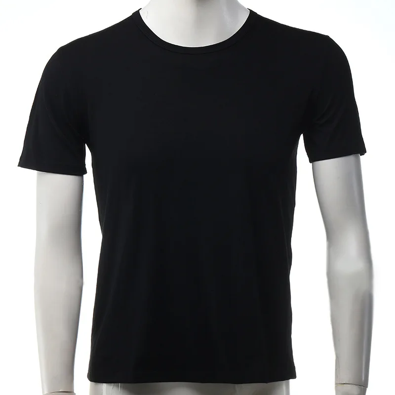 china factory direct clothing 95 cotton 5 spandex t-shirts without collar plain black t shirts wholesale custom quality online