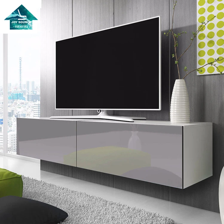 Living room furniture set Modern floating  tv wall unit cabinet display shelf